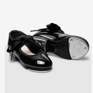 Capezio girls Jr. Tyette Tap Shoe, Black Patent, 11 M US Little Kid